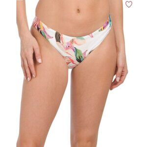 La Blanca Womens Tropical Print Bikini Bottom Size 10 Multicolor Floral Design N